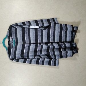 03146 Sympli black and white wavy striped Sugarcoat 10 NWT